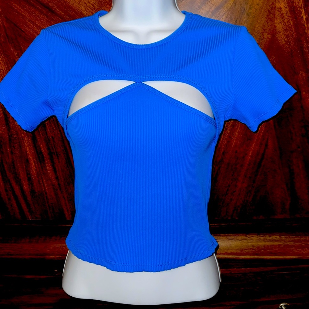 FOREVER 21 - Blue Cute Top - Stretch